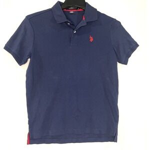US Polo Assn Luxury Feel Dark Blue 100% Cotton Mens Small Golf‎ Luxury